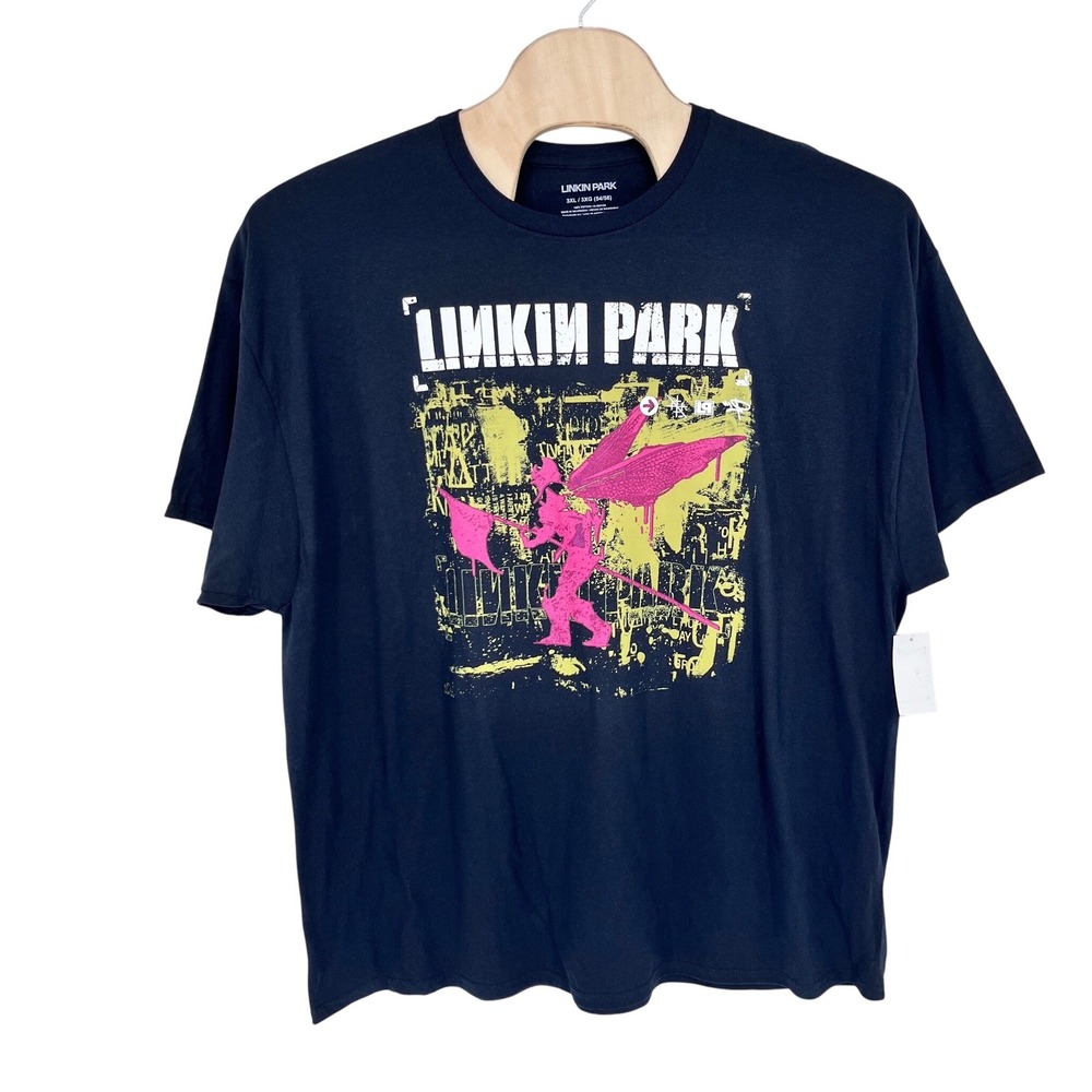 Linkin Park Graphic T-Shirt Mens 3XL Black Hybrid Theory Soldier Rock Band Tee